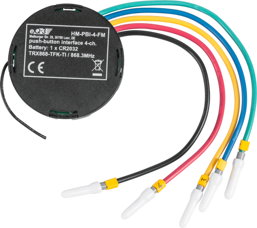 HomeMatic Wireless Push-Button Interface 4-channel, flush-mount