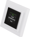 Flat wireless push-button with colour graphic display