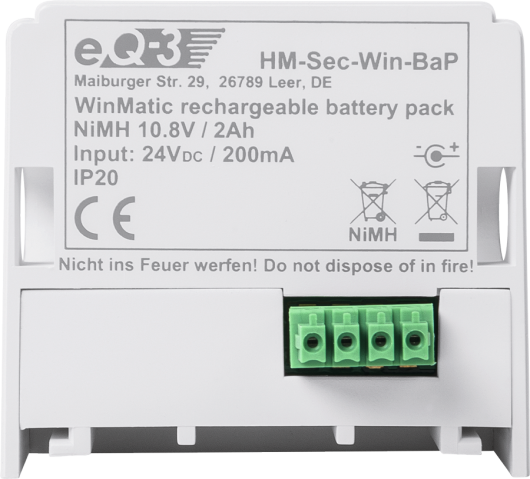 HomeMatic Wireless Window Drive WinMatic, rechargeable battery pack