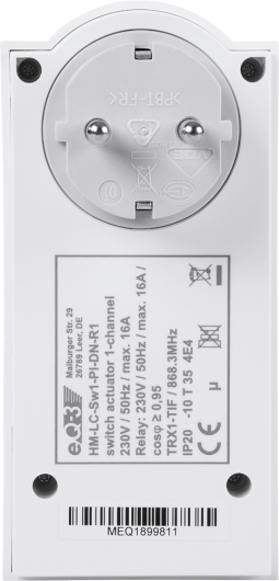 Wireless Switch Actuator 1-channel, plug adapter type F