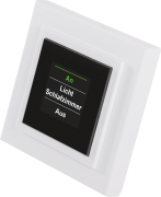 Flat wireless push-button with colour graphic display