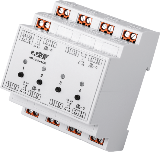 HomeMatic Wireless Switch Actuator 4-channel, DIN-rail mount