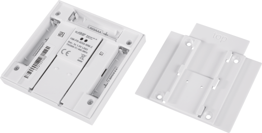 Flat wireless push-button with colour graphic display